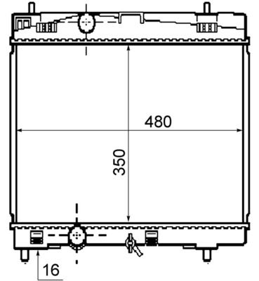Kühler, Motorkühlung MAHLE CR1860000S