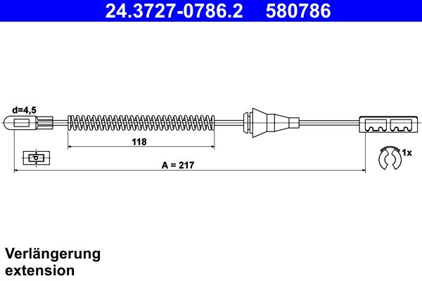 Seilzug, Feststellbremse ATE 24.3727-0786.2