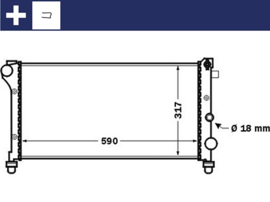 Kühler, Motorkühlung MAHLE CR1452000S