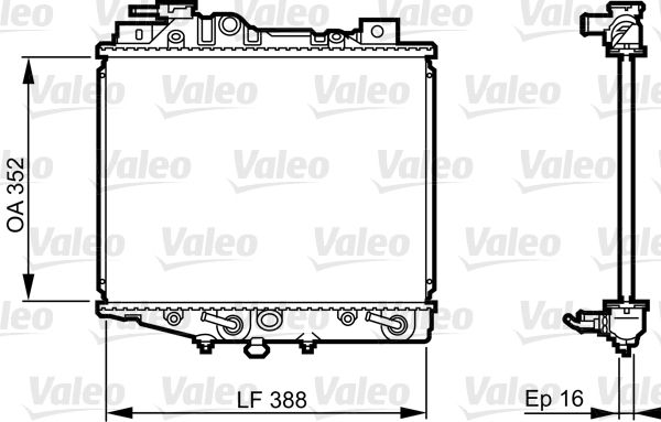 Kühler, Motorkühlung VALEO 731019