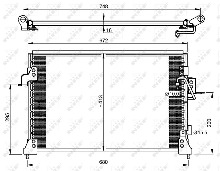 Kondensator, Klimaanlage NRF 35754