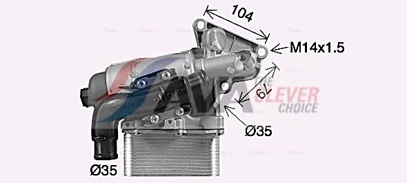 Ölkühler, Motoröl AVA QUALITY COOLING OL3710H