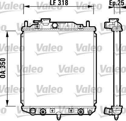 Kühler, Motorkühlung VALEO 734101