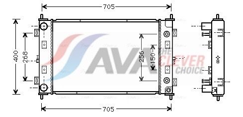 Kühler, Motorkühlung AVA QUALITY COOLING CR2034
