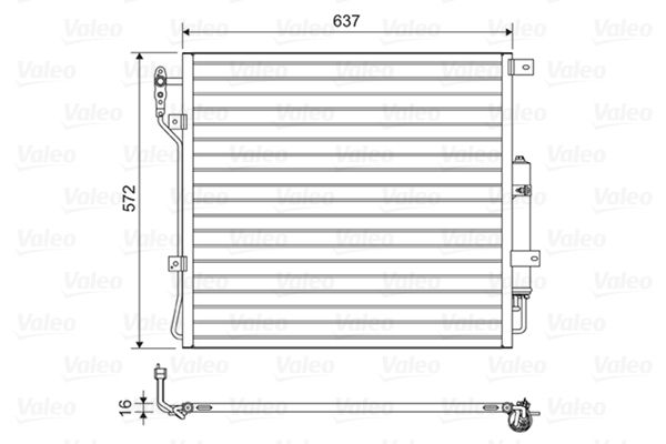 Kondensator, Klimaanlage VALEO 814200