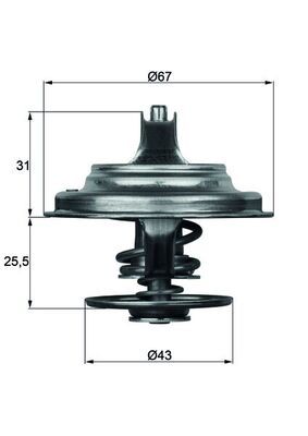 Thermostat, Kühlmittel MAHLE TX2383D
