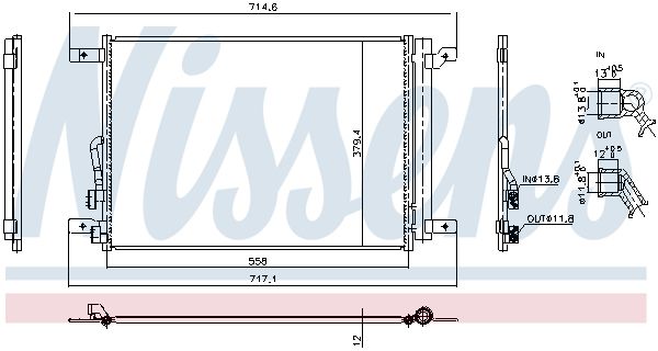 Klimakondensator Klimakühler NISSENS 940974