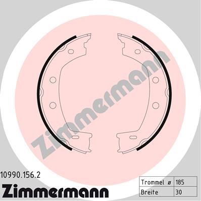 Bremsbackensatz, Feststellbremse ZIMMERMANN 10990.156.2