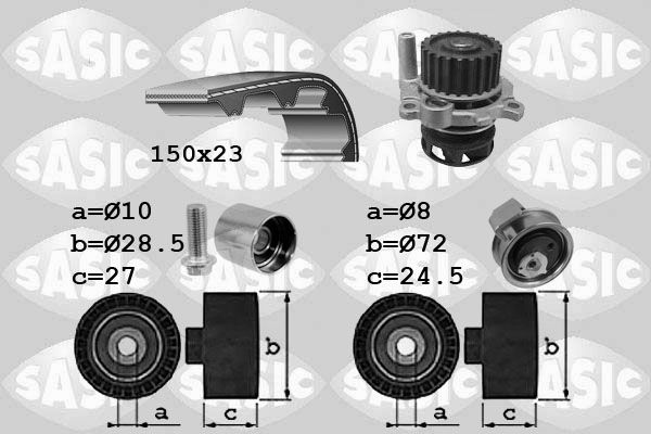 Wasserpumpe + Zahnriemensatz SASIC 3906063