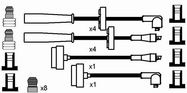 Zündleitungssatz NGK 8619