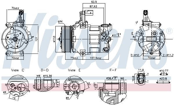 Kompressor, Klimaanlage NISSENS 891034