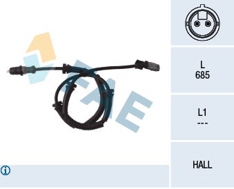 Sensor, Raddrehzahl FAE 78095