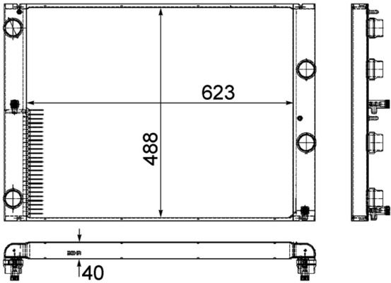Kühler, Motorkühlung MAHLE CR1158000P