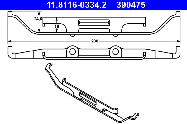 Feder, Bremssattel ATE 11.8116-0334.2