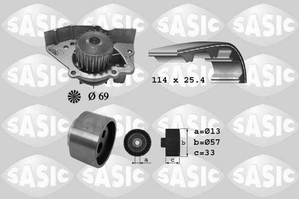 Wasserpumpe + Zahnriemensatz SASIC 3900023