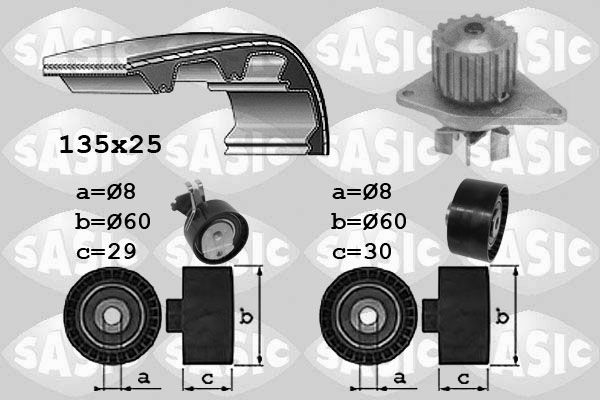 Wasserpumpe + Zahnriemensatz SASIC 3900032