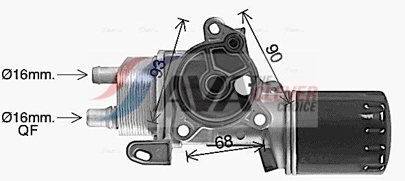 Ölkühler, Motoröl AVA QUALITY COOLING CN3327H