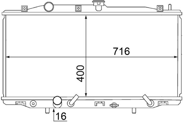 Kühler, Motorkühlung MAHLE CR1462000S
