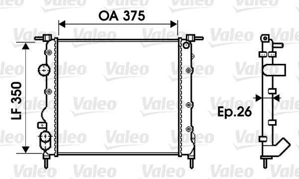 Kühler, Motorkühlung VALEO 732338