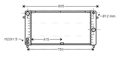 Kühler, Motorkühlung AVA QUALITY COOLING ol2106