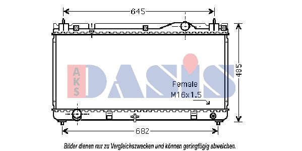 Kühler, Motorkühlung AKS DASIS 210133N