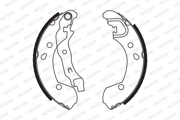 Bromsbackar, sats FERODO FSB649