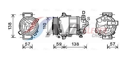Kompressor, Klimaanlage AVA QUALITY COOLING ALAK133