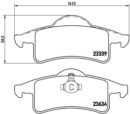 Bremsbelagsatz, Scheibenbremse BREMBO P 37 006