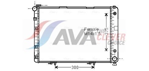 Kühler, Motorkühlung AVA QUALITY COOLING MSA2154