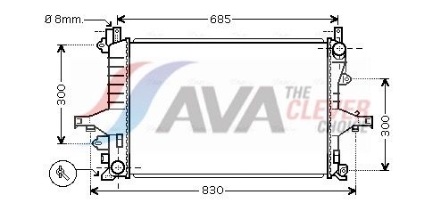 Kühler, Motorkühlung AVA QUALITY COOLING VOA2114
