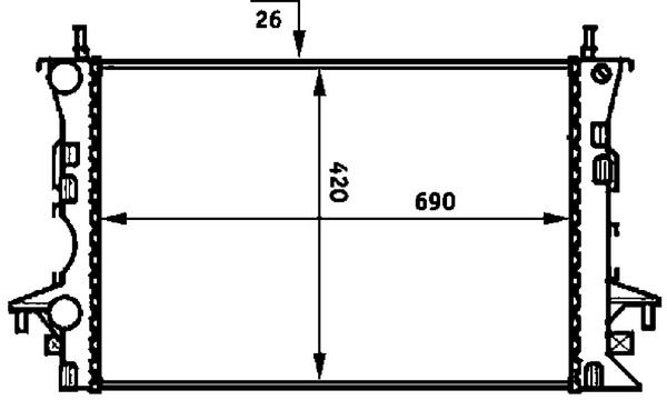 Kühler, Motorkühlung MAHLE CR459000P