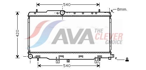 Kühler, Motorkühlung AVA QUALITY COOLING SU2057