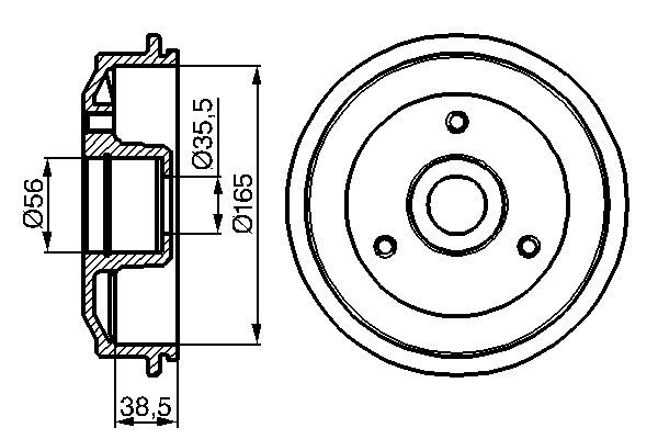 Bremstrommel BOSCH 0 986 477 118
