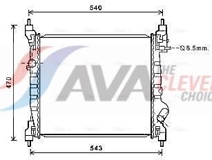Kühler, Motorkühlung AVA QUALITY COOLING CT2070