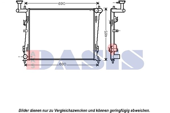 Kühler, Motorkühlung AKS DASIS 510071N