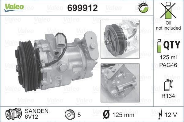 Kompressor, Klimaanlage VALEO 699912