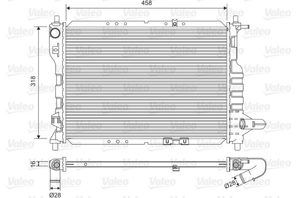 Kühler, Motorkühlung VALEO 701598