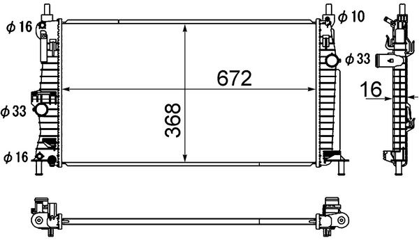 Kühler, Motorkühlung MAHLE CR1886000S