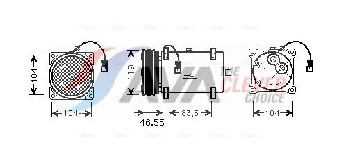 Kompressor, Klimaanlage AVA QUALITY COOLING CNAK161