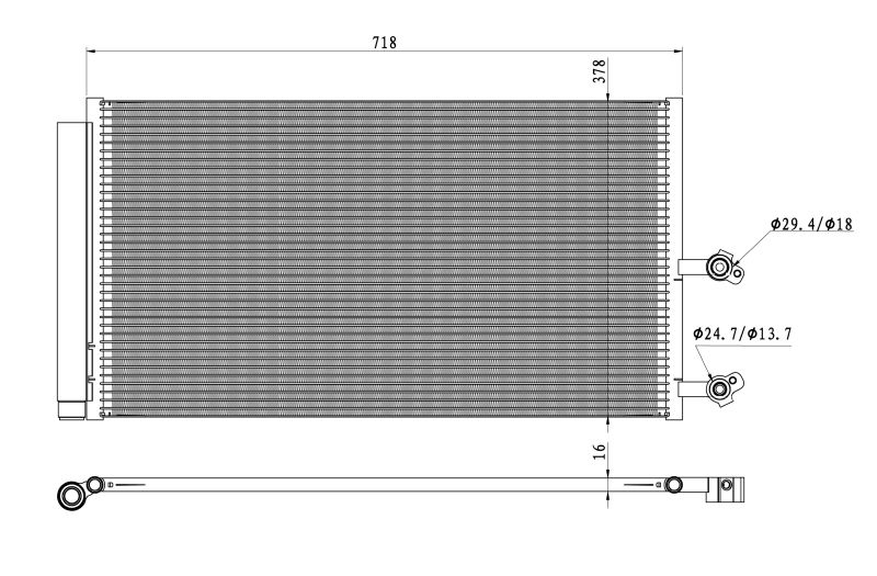 Kondensator, Klimaanlage NRF 350450