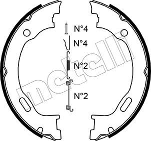 Bremsbackensatz, Feststellbremse METELLI 53-0242K