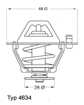 Kühlwasserthermostat WAHLER 4634.76