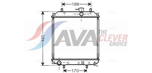 Kühler, Motorkühlung AVA QUALITY COOLING DU2057