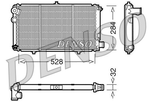 Kühler, Motorkühlung DENSO DRM07001