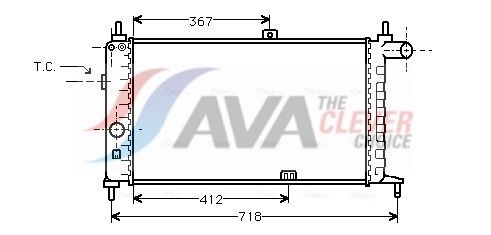 Kühler, Motorkühlung AVA QUALITY COOLING OL2064