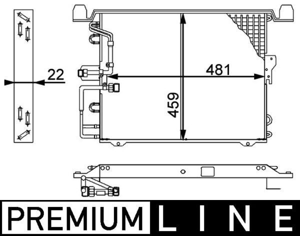 Kondensator, Klimaanlage MAHLE ac 657 000p