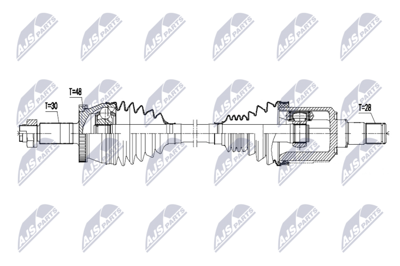 Antriebswelle (Gelenkwelle) NTY NPW-HY-666
