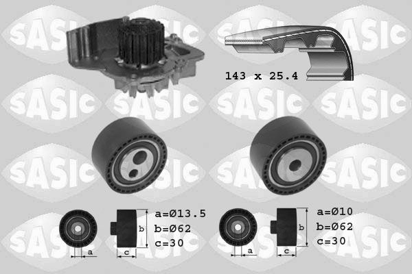 Wasserpumpe + Zahnriemensatz SASIC 3900026