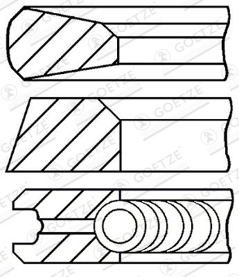 Kolbenringsatz Goetze Engine 08-784800-00