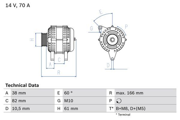 Generator BOSCH 0 986 039 550